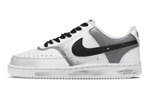 Nike Кроссовки для скейтбординга Court Vision 1 Unisex низкие белый черный серый брызги чернил