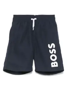 Плавки-шорты с логотипом BOSS Kidswear, синий