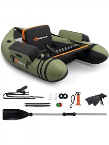 COSTWAY Надувная лодка весом до 150 кг, зеленого цвета
