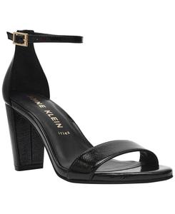 Женские сандалии Kourtney на толстом каблуке из двух частей Anne Klein, Black Crinkle