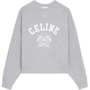 CELINE Толстовка SS25 для женщин серо-белая