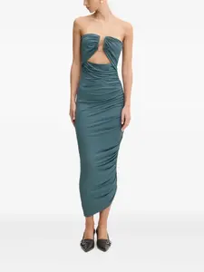 Платье миди с драпировкой Jett Aniye By, зеленый