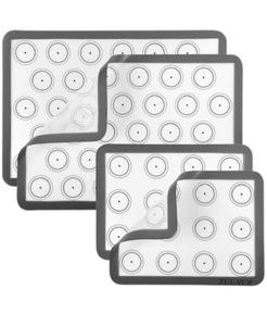 Набор из 4 силиконовых ковриков для выпечки макарон Zulay Kitchen, Gray