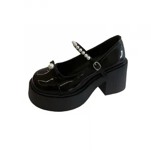 Туфли Мэри Джейн на массивном каблуке для женщин WOXXXN, Black