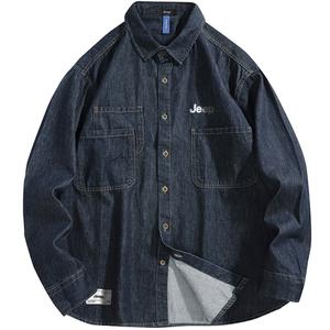 Рубашка унисекс Jeep, темно-синий