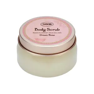 Скраб для тела с солью мертвого моря 600 г отшелушивающий увлажняющий успокаивающий SABON, зеленый розовый 600g