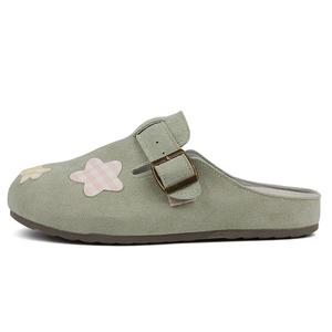 WENPU Закрытые тапочки женские светло-зеленые, цвет Light Green