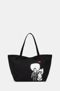 Хлопковая сумка IKON Karl Lagerfeld, черный