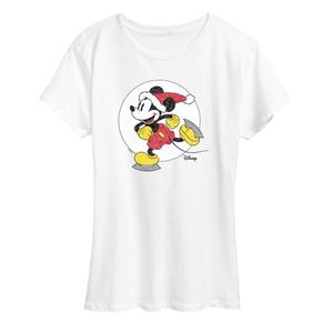 Футболка женская с принтом "Микки Маус на коньках" Disney, белый