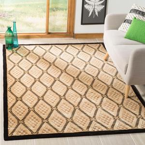 Ковер SAFAVIEH, 153 x 229 см, Tibetan Collection, Black & Gold, ручной работы из современного шелка и шерсти, идеален для помещений с высокой проходимостью в гостиной, спальне (TB300A)