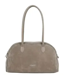 Замшевая сумка через плечо на молнии Lancaster, серый