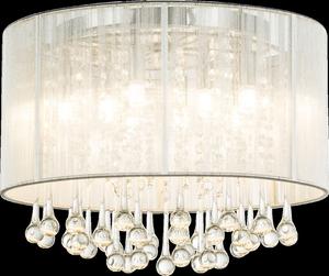 Потолочный светильник Globo Lighting, хромированный металл, серебристый металлик, кристаллы из прозрачного стекла, ø: 400 мм, высота: 290 мм, вкл. 8 светодиодов G9 3 Вт, 230 В, источник 280 лм, выходная мощность 865 лм, 3000 К, вкл., серебро