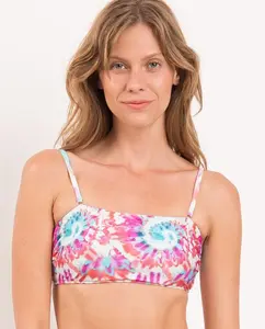Утепленный лиф бикини-бандо с принтом Río de Sol, мультиколор