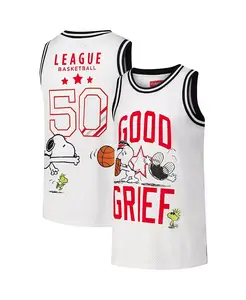 Мужская белая баскетбольная майка Peanuts Good Grief Freeze Max