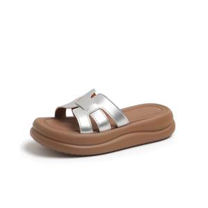 Тихие, устойчивые к запахам и истиранию тапочки-слайды для женщин MADALLO, Silver