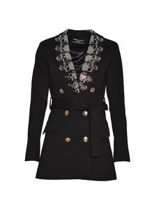 Roberto Geissini Черный длинный пиджак с черепом