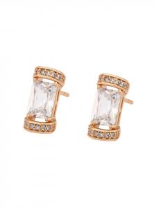 Faina Женские серьги-гвоздики из розового золота и белого цвета