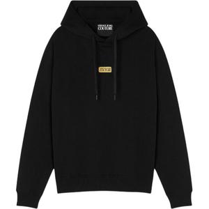 Худи с завязками и логотипом Jeans Couture Versace, черный