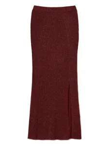 Миди-юбка из люрекса Twinset, красный