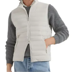 Стеганый жилет на молнии Brunello Cucinelli, белый