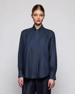 Женская джинсовая рубашка с завязкой Mirto, синий