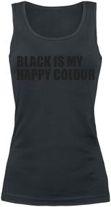 Топ Sprüche Black Is My Happy Colour, черный