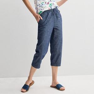 Утилитарные капри Petite twill pull-on Croft & Barrow, Chambray