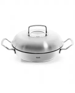 Сервировочная сковорода Original-Profi Collection из нержавеющей стали, диаметр 24 см, с высокой куполообразной крышкой Fissler