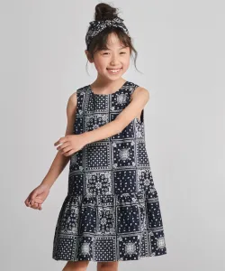 Двустороннее платье в клетку с принтом в виде банданы Comme Ca Ism, цвет Navy X Navy