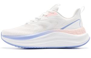 QIAODAN Кроссовки для бега по городу, с низким верхом, устойчивые к истиранию, с мягкой подошвой, белые, фиолетовые