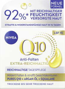 Дневной крем NIVEA Q10 Anti-Falten Extra-Reichhaltige Tagespflege Trockene Haut LSF 15