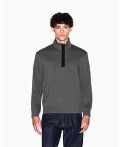 Мужская толстовка из флиса с логотипом из грогрена, на молнии до середины груди A|X Armani Exchange, Sage