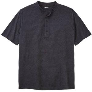 Мужская легкая безусадочная футболка Kingsize Big & Tall на пуговицах на пуговицах KingSize, цвет Heather Charcoal