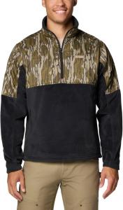Columbia мужская флисовая толстовка Phg Fleece Overlay II 1/4 Zip, Black/Mossy Oak Bottomland