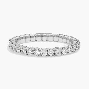 Кольцо «Вечность» с бриллиантом «Селена» из платины (1 карат, два карата) Blue Nile