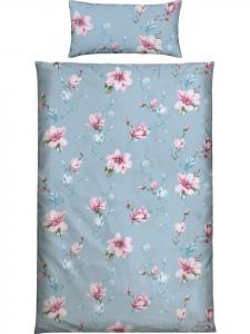 Односпальное трикотажное постельное белье синего цвета REDBEST, 135x200 см (80x80 см)