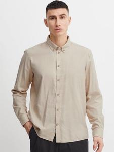 Рубашка с длинным рукавом Solid, бежевый