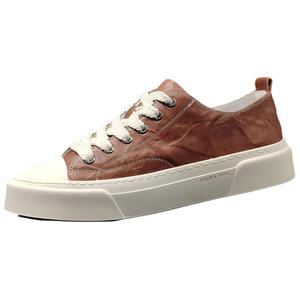 SENJIALUO Скользоустойчивые, износостойкие, легкие, дышащие мужские скейтерские кеды лоу-топ коричневые, цвет Brown