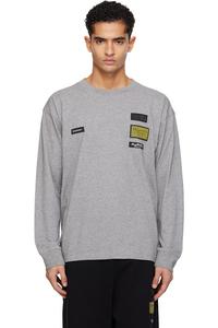 Mm6 Maison Margiela Серая футболка с длинными рукавами