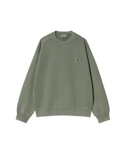 Хлопковый свитер с боковым логотипом Carhartt Wip, зеленый