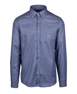 Хлопковая рубашка с уникальным дизайном Paul & Shark, синий