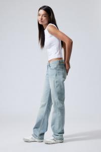 Джинсы стрелка с прямыми штанинами Weekday, синий