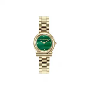 Ferragamo Часы Gancini Twisted 28mm, Green