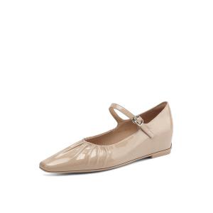 BOERDIQI Мэри Джейн туфли женские - телесный розовый (стелька из овчины), цвет Nude Pink (Sheepskin Insole)