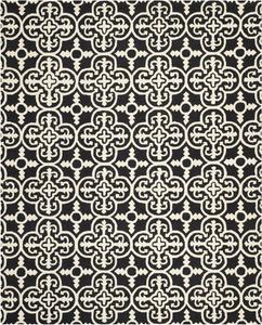 SAFAVIEH Cambridge Collection ковер 336 x 458 см большого размера, Black & Ivory, ручной работы марокканская шерсть, идеально для помещений с высокой проходимостью в гостиной, спальне (CAM133E)