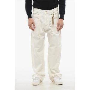 Джинсы DAVID Regular Fit с завязками и цепочкой 28 см Darkpark, White