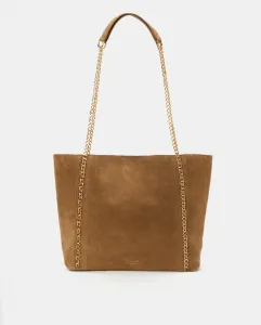 Сумка шоппер из кожи с цепочкой Green Coast, коричневый