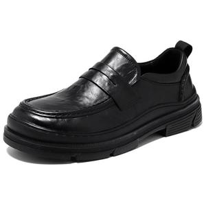 WEISHIBANGWEI Мужские лоферы черные черные с увеличенной высотой, цвет Black Height Increasing