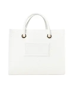 Структурированная сумка-тоут Elisabetta Franchi, бежевый