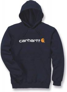 Толстовка Carhartt Midweight с логотипом Signature для мужчин Big-Tall, New Navy